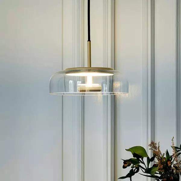 Classic glass pendant lamp in a minimalist style