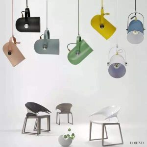 Aria Lampa Wisząca Nowoczesny Klosz w Kolorze