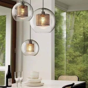 Wind glass pendant lamp in modern style