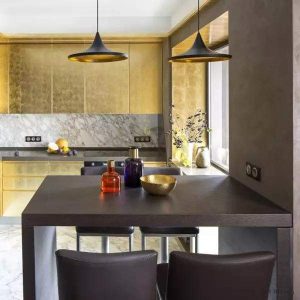 Opesyb - Lampa Wisząca Złoty Mosiądz Idealna do Wnętrz