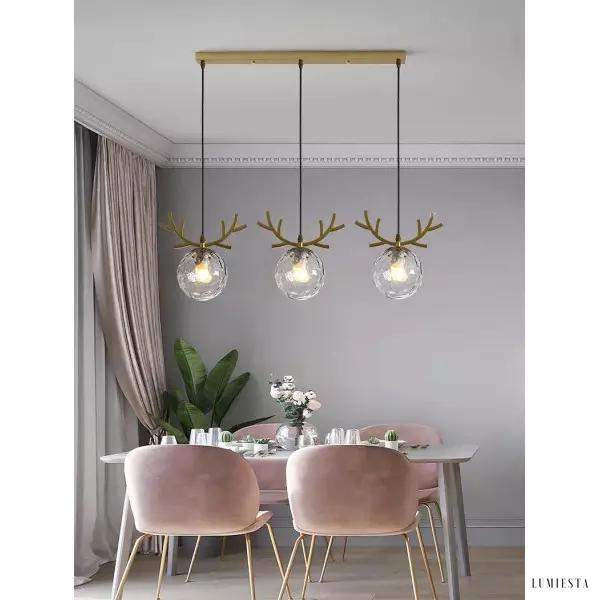 Lampa sufitowa Nordic z trzema kulami w stylu skandynawskim