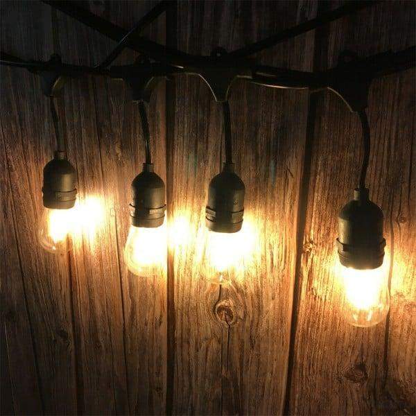 Lampy solarne S14 na zewnątrz z retro żarówkami E27