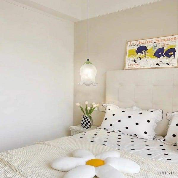 Glass Pendant Lamp Flower Bud in the Shape of a Flower