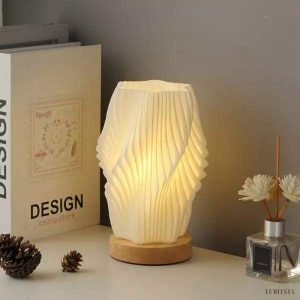 Nowoczesna lampka nocna z 3D wydruku elegancki styl minimalistyczny