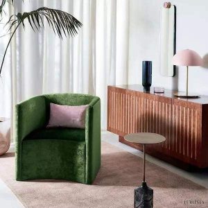 Lampa stołowa Hanna różowa z kopułowym kloszem