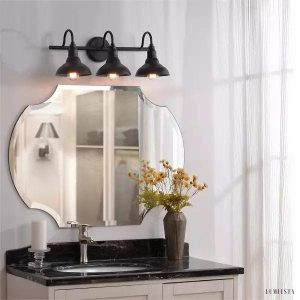 Lampy ścienne trzy punkty czarna metalowa lampa przemysłowa