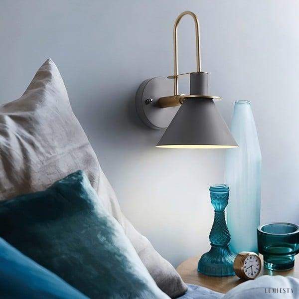 Stylowa lampa ścienna metalowa w skandynawskim stylu