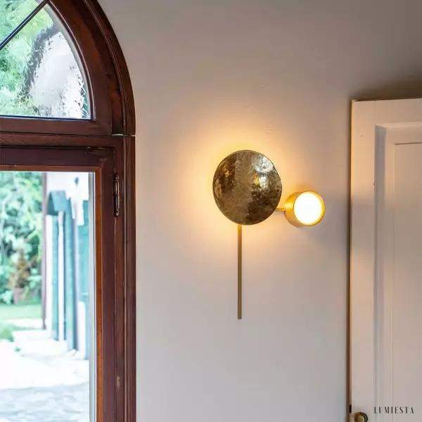 Lampa ścienna Gioielli w stylu nowoczesnym z metalową dekoracją