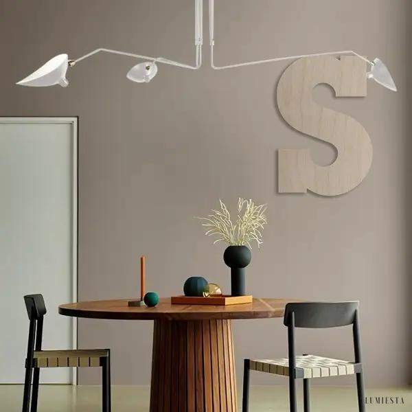 Obeji - Lampa sufitowa stylowa z regulowanym kloszem