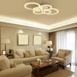 Nowoczesna lampa sufitowa LED w kształcie pierścieni 80 cm