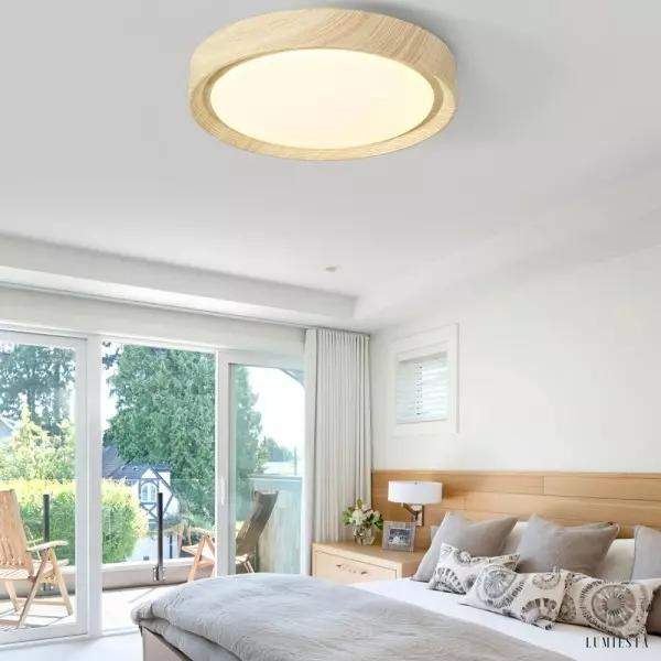 Vintage Okrągła Lampa LED sufitowa w stylu skandynawskim