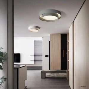 Minimalistyczna lampa sufitowa Melody dysk z ściemniaczem