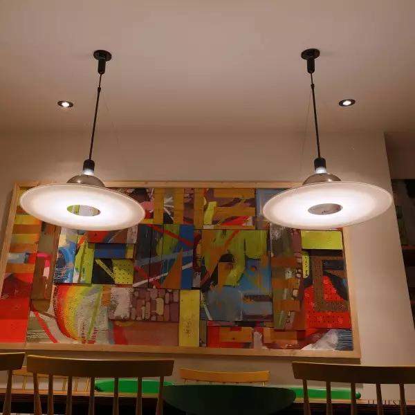 Frisbi stylish round pendant lamp 60 cm black nickel