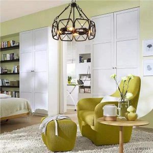 Rustykalna lampa wisząca Cage metalowa do wnętrz