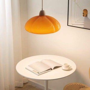 Szklana lampa wisząca dynia nowoczesny design do kuchni