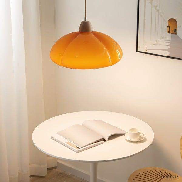 Szklana lampa wisząca dynia nowoczesny design do kuchni