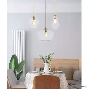 Nowoczesny szklany wisiorek w minimalistycznym stylu