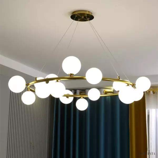 Mori pendant lamp in Scandinavian style with metal spheres