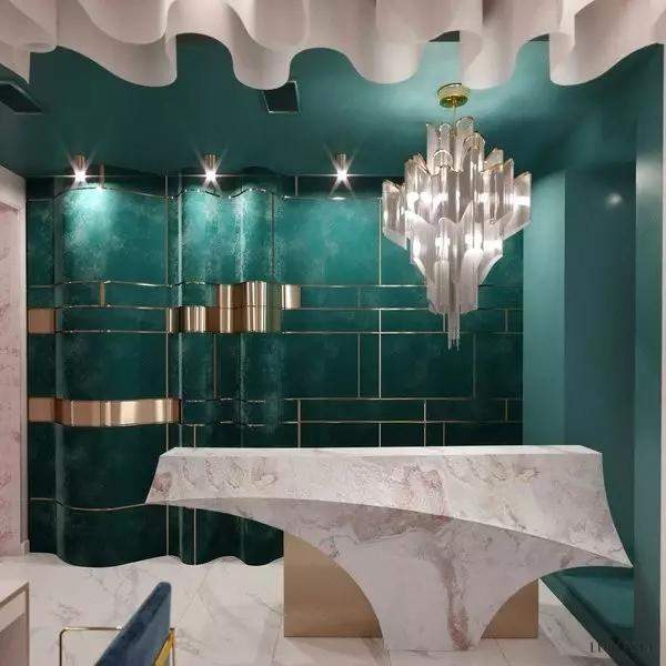 Lampa wisząca Stream z metalowych łańcuchów niklowana 60cm