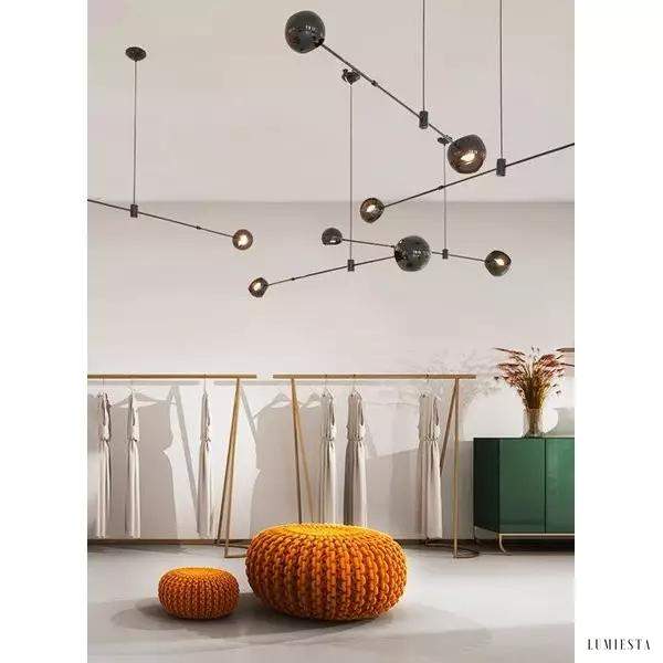 Lampa wisząca Acaba w nowoczesnym stylu czarna 40W