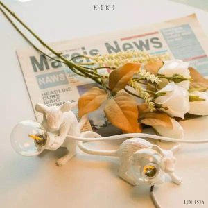 Lampka biurkowa myszka w stylu nowoczesnym z delikatnym światłem