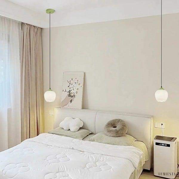 Glass Pendant Lamp Flower Bud in the Shape of a Flower