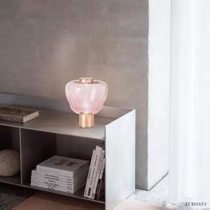 Lampka stołowa RIFLESSO szklana w kształcie bąbelka