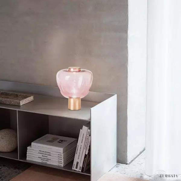 Lampka stołowa RIFLESSO szklana w kształcie bąbelka