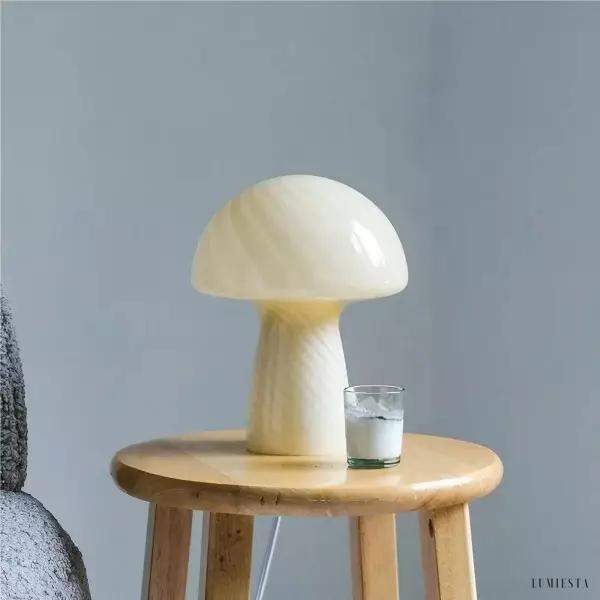 image_5-534.jpg Nowoczesna lampa stołowa w kształcie grzyba z kolorowym kloszem