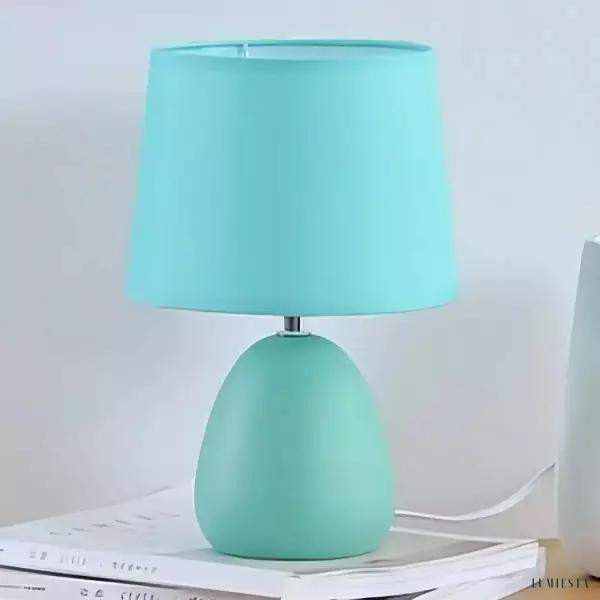 Kolorowa ceramiczna lampa stołowa, główne ujęcie produktu z pełną sylwetką