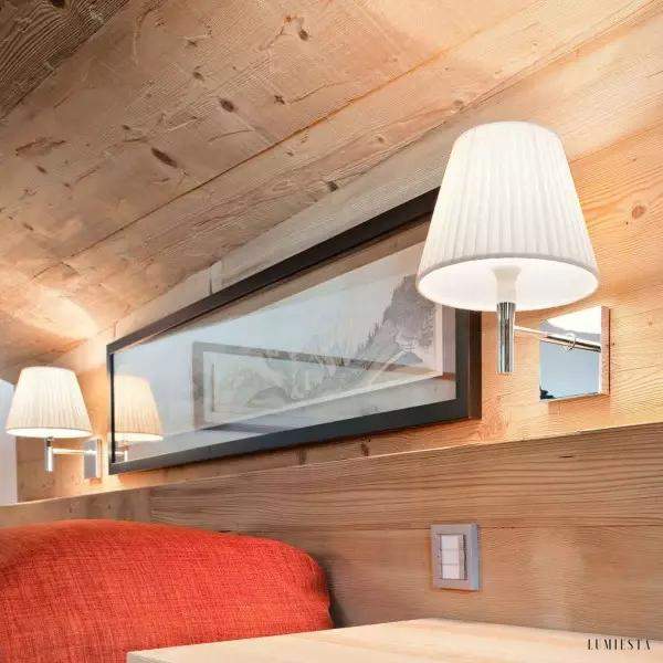 Lampa ścienna KTribe W metalowa z abażurem w stylu nowoczesnym