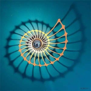 Lampka ścienna LED Nautilus w stylu nowoczesnym 50 cm