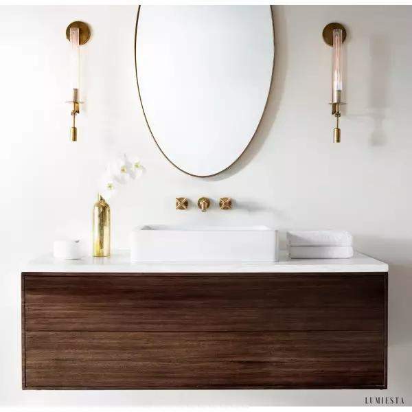 Lampa ścienna Fontanelle w stylu nowoczesnym z brązu