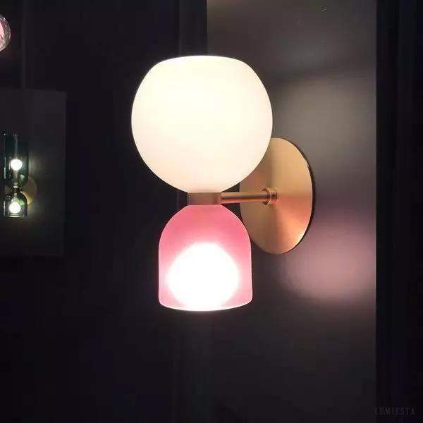 Lampa ścienna Edie i Betty w stylu nowoczesnym z szkła opalowego