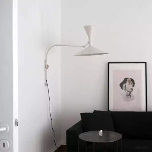 Lampa ścienna Lampe De Marseille stylowa aluminiowa ściemniacz