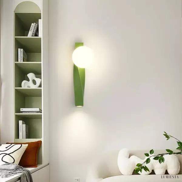 Lampa ścienna LED Geometric Globe w stylu nordyckim