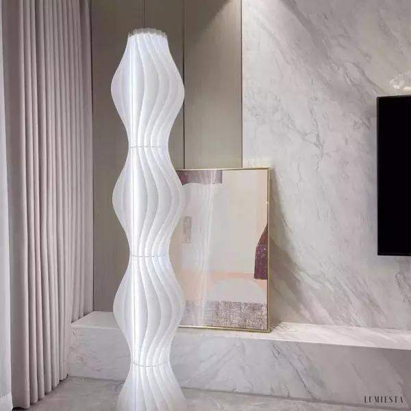 Modern LED floor lamp with wavy pattern 173 cm