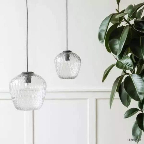 Lampa wisząca Loop dmuchana szkło w stylu antycznym