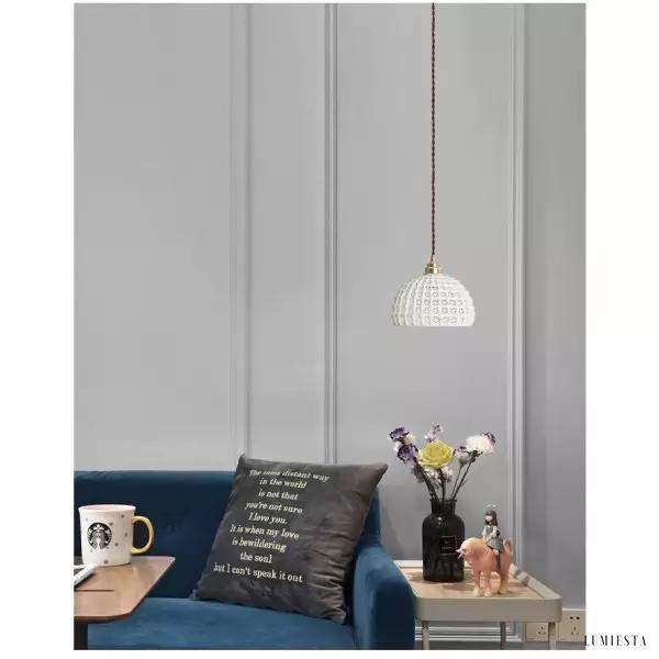 Nowoczesna ceramiczna lampa wisząca w owalnym kształcie