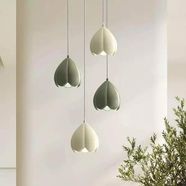 Lampa Wisząca Kwiatowa w Stylu Francuskim z Pąkami