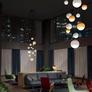 Lampa Wisząca Dipping witrażowa z unikalnym kloszem