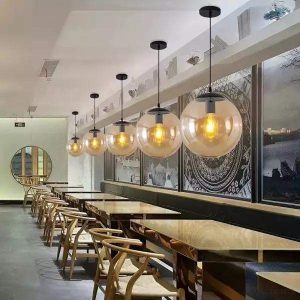 Szklana Kula Lampa Wisząca