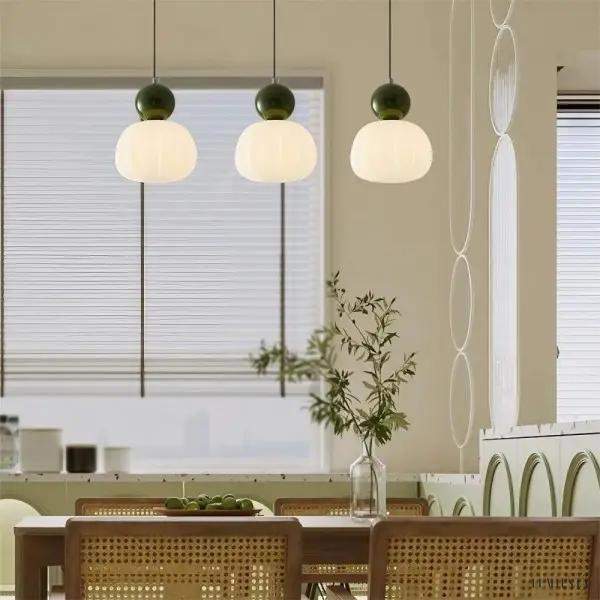 Art Deco pendant lamp in cream Bauhaus style, multicolored, 1-light, Ø16cm