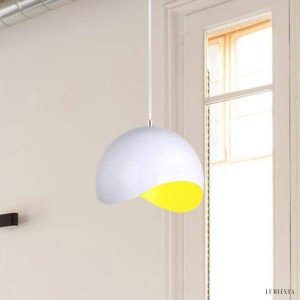 Modern eggshell globe pendant lamp in a minimalist style