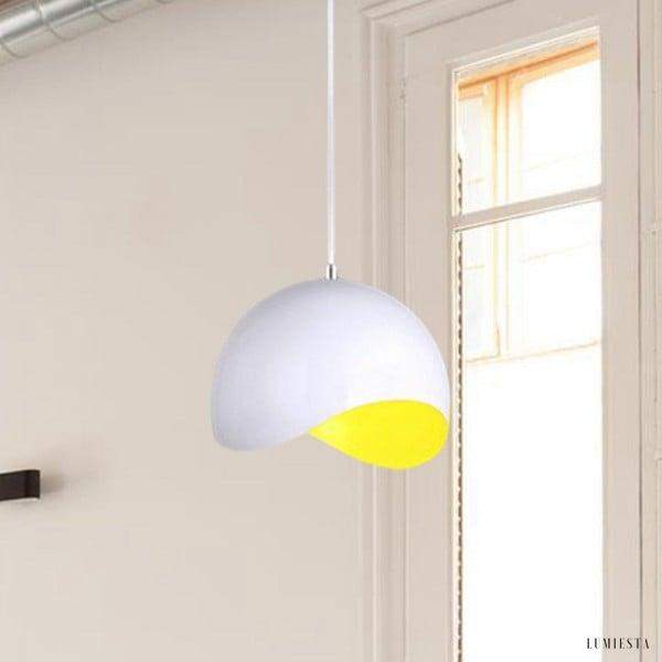 Modern eggshell globe pendant lamp in a minimalist style