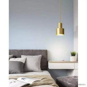 Mosiężna lampa wisząca stylowa elegancja do wnętrza