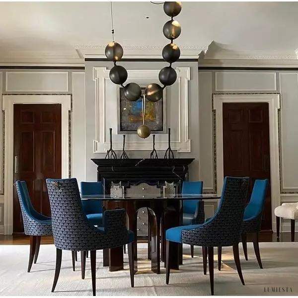 Lampa wisząca LED w stylu biżuterii z szklanymi kulami