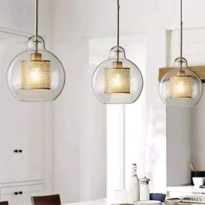 Wind glass pendant lamp in modern style