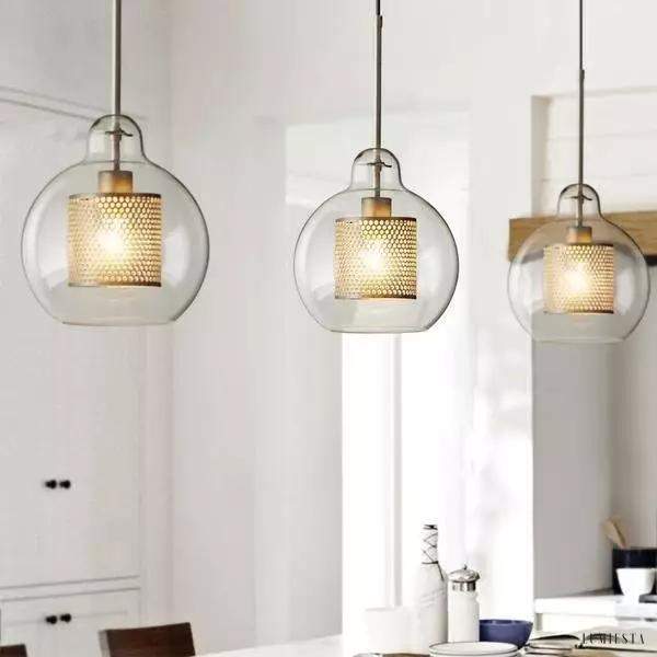 Wind glass pendant lamp in modern style