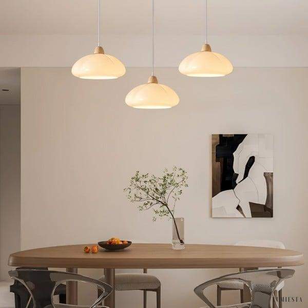 Szklana lampa wisząca dynia nowoczesny design do kuchni